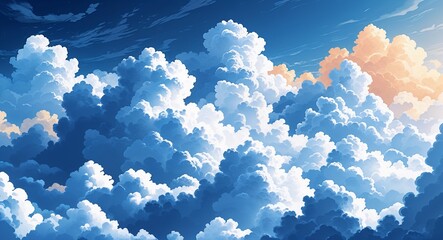 Wall Mural - Cloud textures in white illustration background