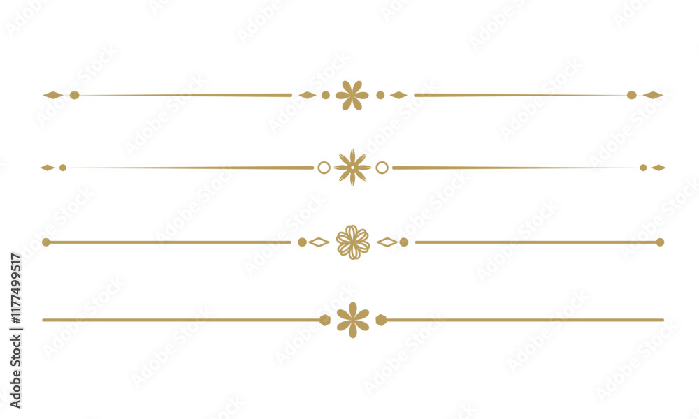 Text Divider Vectors. Separator vintage. decorative line. Stock Vector ...