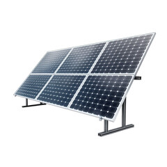 a solar panel array. consisting of several photovoltaic panels mounted on a sturdy metal frame this setup is designed to harness solar energy. converting sunlight into electricity for sustainable powe