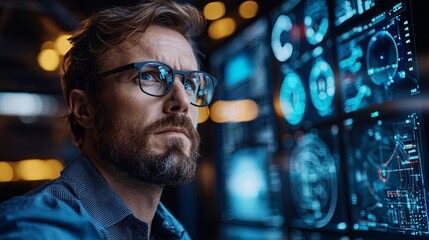 Poster - Online security basics emphasized with someone updating their software regularly Stock Photo with side copy space