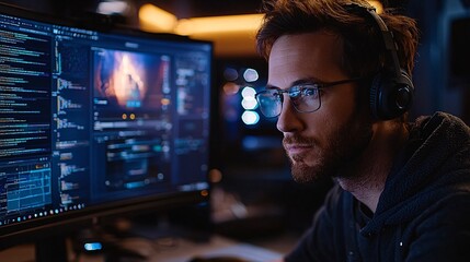 Poster - Online security basics reinforced with a user installing antivirus software Stock Photo with side copy space