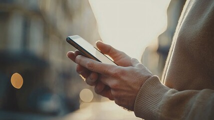 Aufkleber - Tech troubleshooting shown with a mobile user resetting factory settings to fix persistent issues Stock Photo with side copy space