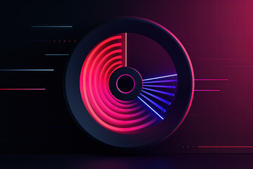 Aufkleber - 3D business graph with organized bars and information blocks. Abstract infographic element. Business growth and development to success concepts