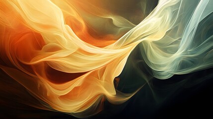 Poster - Flowing colors in abstract art digital creation visual design fluid environment close-up aesthetic concepts