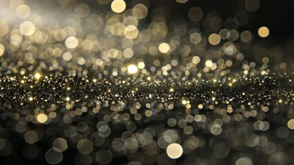 Poster - glistening golden bokeh lights create magical festive background, enhancing celebrations with shimme