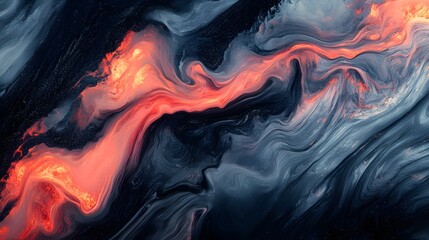 Wall Mural - Dynamic abstract art unknown location digital artwork vibrant colors close-up fluid motion