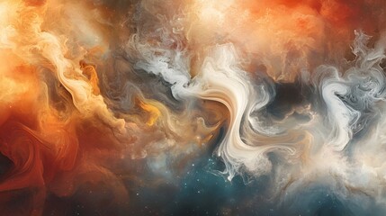 Poster - Dynamic cosmic swirls in abstract art digital medium vibrant colors imaginative environment artistic concept