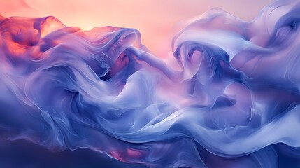 Poster - Dynamic abstract art creation digital canvas visual design ethereal environment artistic viewpoint fluid concept