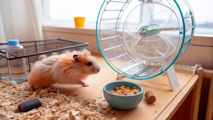 Poster - hamster in a glass