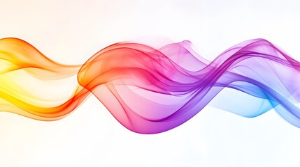 Poster - Dynamic colorful waves abstract art digital design creative space horizontal view energy and motion