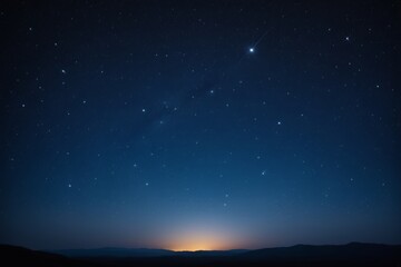 Wall Mural - starry sky with a few stars and a few clouds