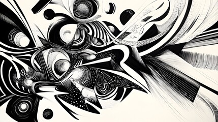 Poster - Dynamic abstract art composition gallery exhibition artwork display urban environment close-up view creative expression