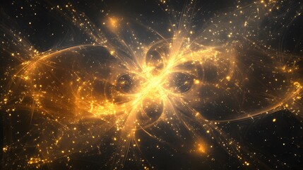Poster - Dynamic cosmic explosion outer space digital art universe abstract energy concept