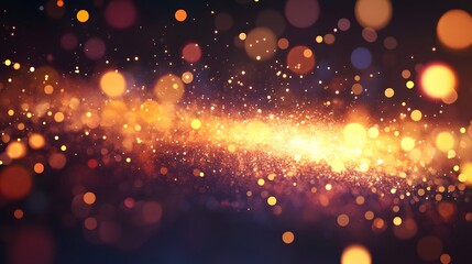 Poster - Sparkling light display abstract background digital art nighttime environment close-up view vibrant concept