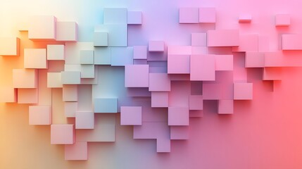 Poster - Abstract geometric shapes digital canvas graphic design modern aesthetic wide view creative concept