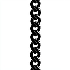 Poster - Stylized black chain links on a white background, conveying strength and connection.