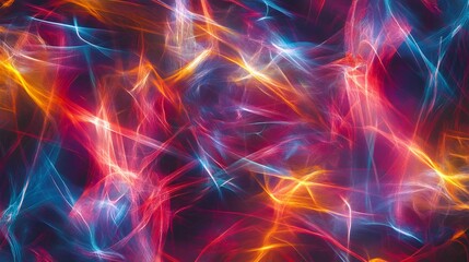 Poster - Dynamic light trails abstract visuals digital art vibrant colors colorful background motion concept for creativity