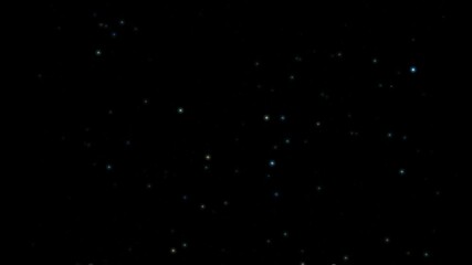 Wall Mural - star twinkling in the night sky background 4k loop features a black night sky with multicolored star