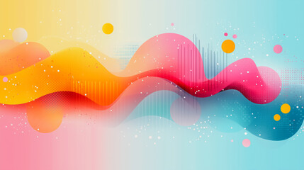 Poster - Abstract Fluid Wave: A captivating interplay of vibrant colors and smooth, dynamic forms. The abstract fluid wave evokes a sense of movement and energy, perfect for representing fluidity, innovation.