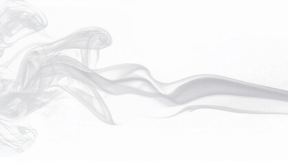 Aufkleber - Ethereal swirling white smoke art on a minimalistic soft background for modern abstract design, relaxation, or creative inspiration

