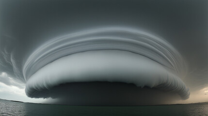 Wall Mural - Strong storm and waves in the ocean.