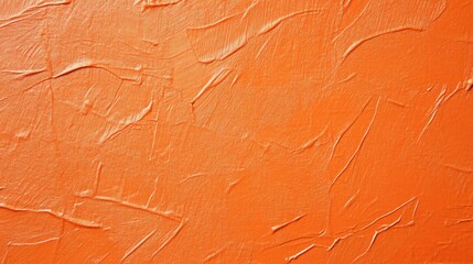 Wall Mural - The orange wall has a textured surface that gives it a unique appearance. The texture is created by the paint being applied in a way that creates a rough, uneven surface