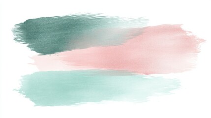 Aufkleber - Soft pencil strokes create a serene background with faint mint and pastel hues