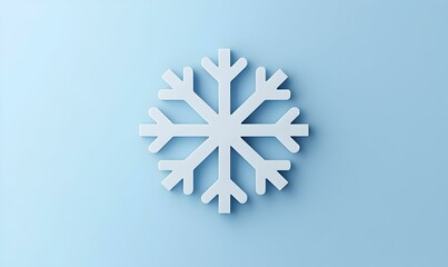Aufkleber - Minimalist Snowflake Design, a sleek and elegant representation of winter beauty, showcasing intricate patterns and a clean aesthetic.