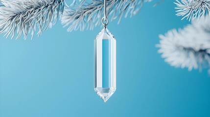 Poster - Minimalist Ice Crystal Icon, a sleek and simple design showcasing the elegance of an ice crystal with clean lines and subtle details.