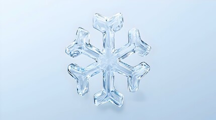Poster - Minimalist Ice Crystal Icon, a sleek and elegant representation of an ice crystal, showcasing simplicity and delicate design elements.