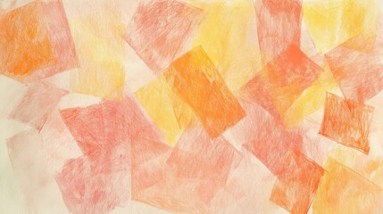 Poster - Abstract pencil strokes create a vibrant pattern of warm colors in a dynamic composition