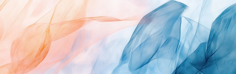 Aufkleber - Abstract backdrop featuring soft pencil strokes in hues of orange and blue, ideal for creative projects or design inspiration