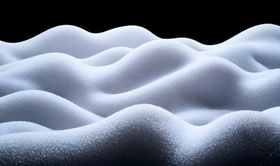 Poster - Intricate Snow Patterns, a close-up view revealing the delicate textures and formations of compacted snow, showcasing nature's artistry.