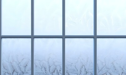 Poster - Frost Adorning a Traditional Japanese Window, delicate ice crystals intricately formed, showcasing the beauty of winter's touch on classic architecture.