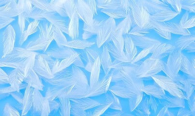 Poster - Intricate Frost Art on Window, a close-up view showcasing delicate crystalline formations, revealing nature's beauty in winter's chill.