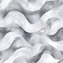 Aufkleber - Gentle doodle watercolor waves in soft monochrome tones create a calming atmosphere for any creative project