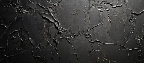 Poster - Black Cement Wall Grunge Texture Background with Empty Copy Space for Text or Graphic Design Projects