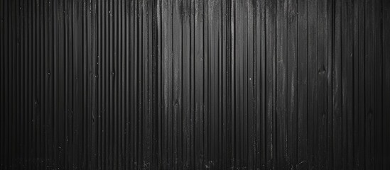 Poster - Black Corrugated Metal Wall Texture Background Suitable for Text Overlay with Ample Copyspace for Design and Creative Uses