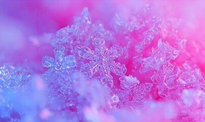 Poster - Abstract light patterns intertwine with delicate snowflakes, creating a mesmerizing blend of elegance and winter's chill.