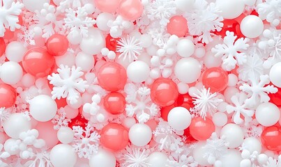 Poster - Dynamic abstract composition featuring intricate light patterns intertwined with delicate snowflakes, creating a mesmerizing visual experience.