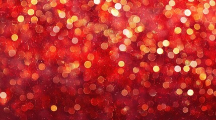 Poster - Glittering Bokeh Background with Red and Gold Tones for Festive Holiday Celebrations and Events