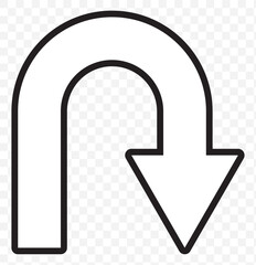 Poster - U turn symbol. eps 10.