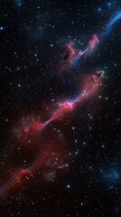 Poster - Digital wave pattern of stars and galaxies forming in cosmic space abstract art night sky cosmic view universe concept