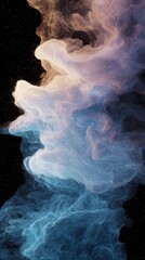 Poster - Dynamic cosmic swirls abstract art digital design gradient blues and purples dark background enigmatic aesthetic