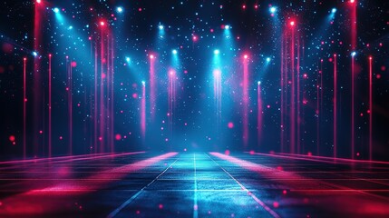 Poster - An abstract technology background featuring a vibrant array of colored optical fibers, creating a visually captivating image that symbolizes seamless transfer and communication of data, Hd image