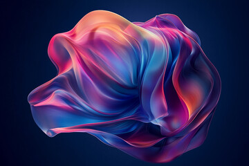Poster - Generated with ai 3d render abstract fantasy background colorful design