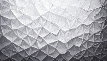 White geometric pattern resembles a three dimensional surface.