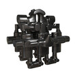 Metal abstract shape, 3d render