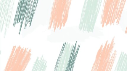 Aufkleber - Minimalist pencil strokes create a gradient with dashed patterns in soft pastel colors arranged on a white background