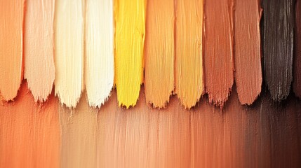 Aufkleber - Gradients of warm amber pencil strokes create an abstract design showcasing artistic textures and hues
